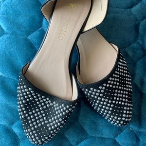 Black studded flats